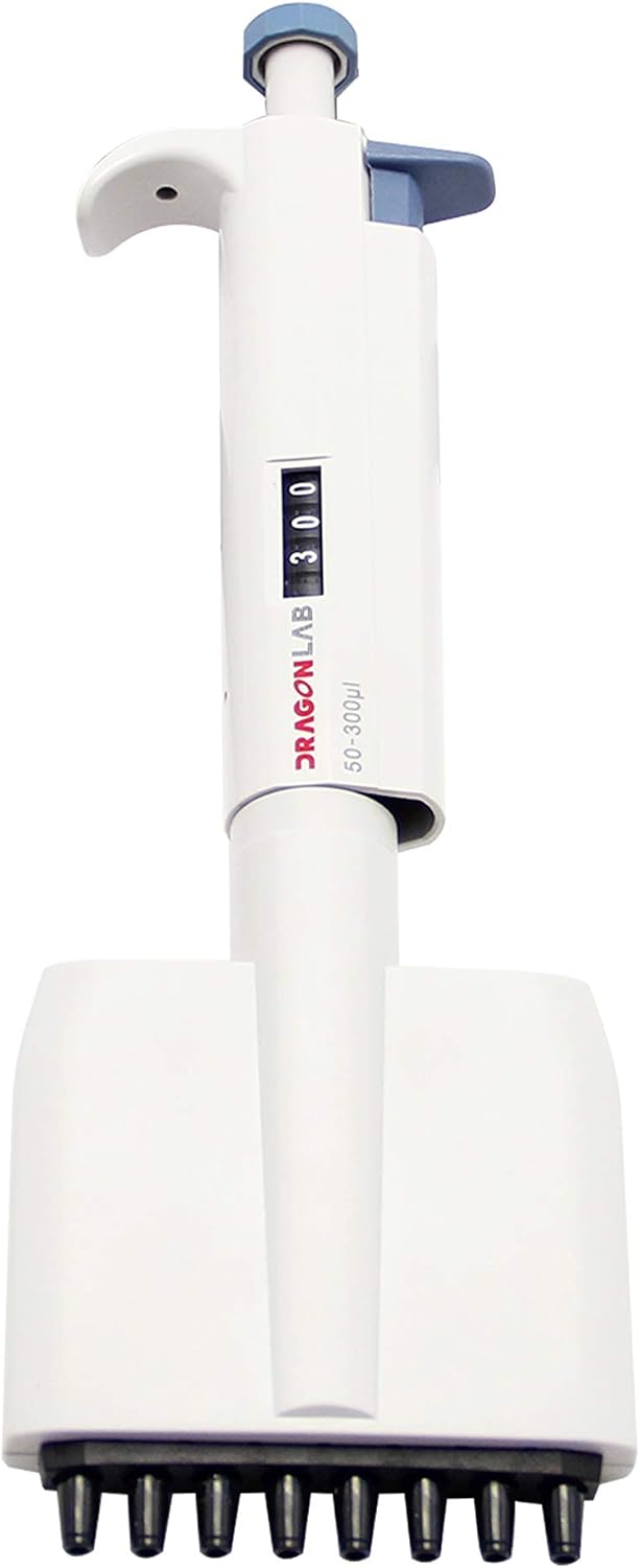 CGOLDENWALL 8 Channels Volume Lab Toppetter Adjustable Scientific Measuring pipettor Mechanical Liquid Toppette (50-300ul)