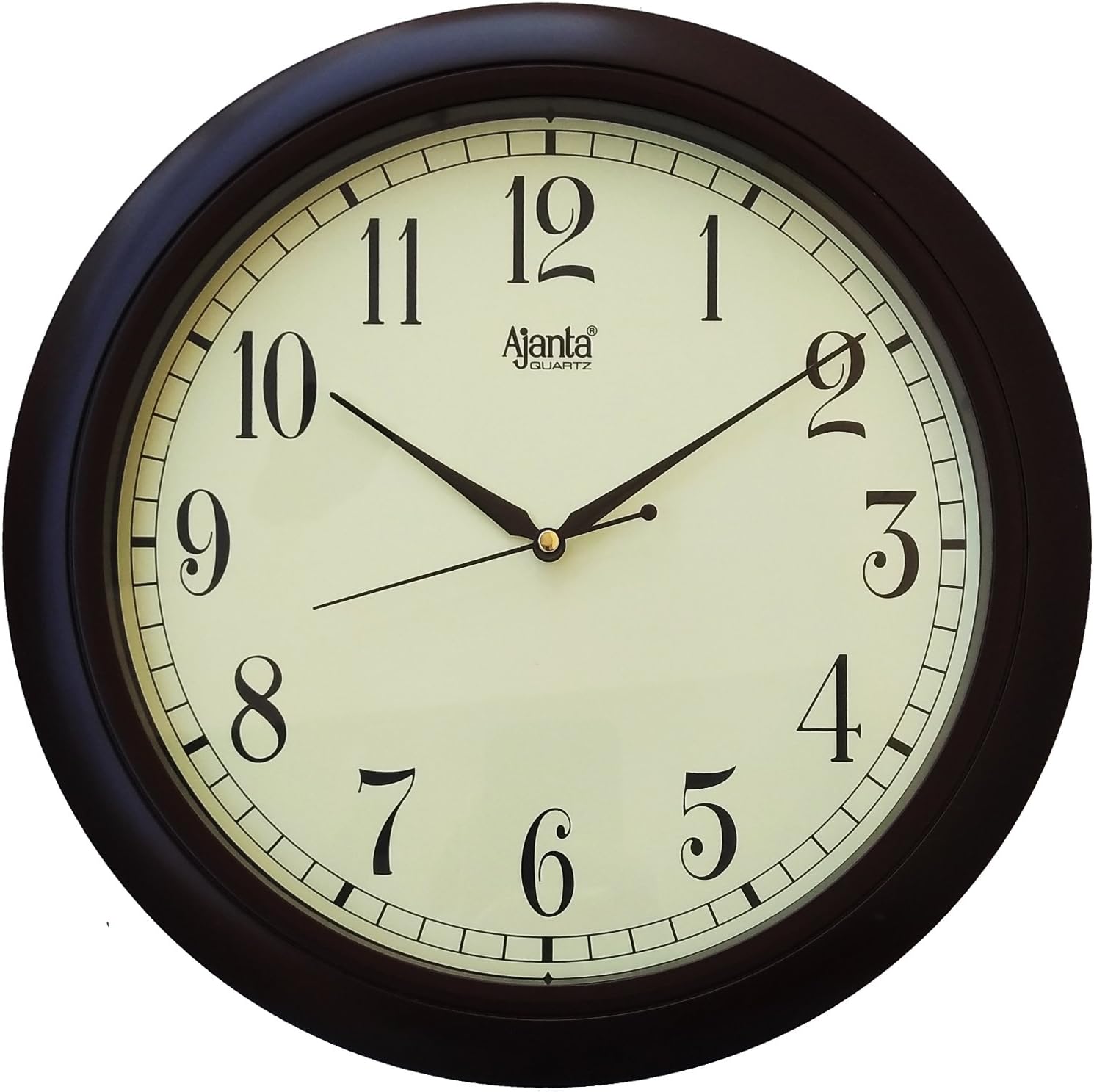 Vintage Look Plastic Analog Wall Clock (31 cm x 3.5 cm x 31 cm, Brown)