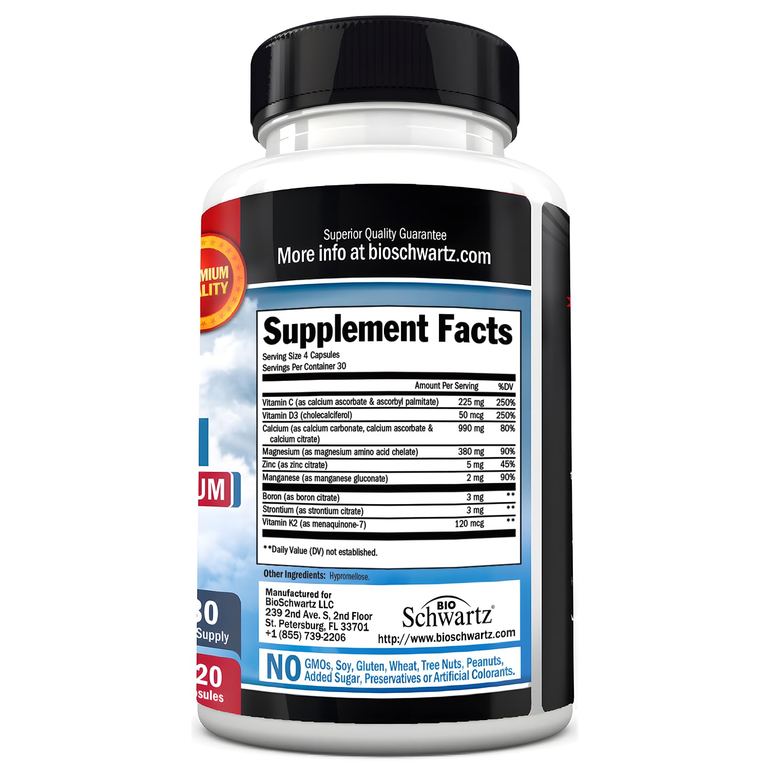 Bone Strength Supplement for Women & Men, 120 Capsules — Amazon image 8