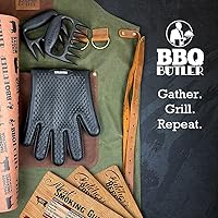 Vista 5 de Bear Paws Imán de guía para ahumar carne - Accesorios para ahumadores - Tabla de referencia rápida para ahumar parrilla/barbacoa - Asas de madera