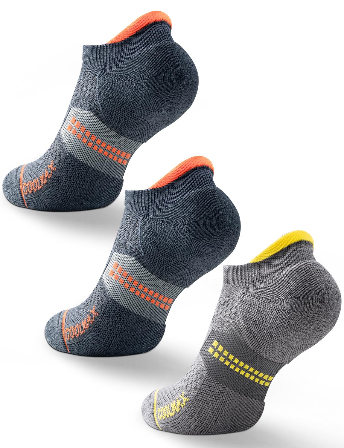 Juclise Bambus Laufsocken Kompressions Herren,Kurz Atmungsaktiv,Wandersocken Coolmax,Golf Sportsocken Sneaker Running