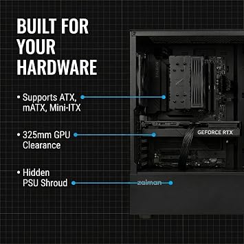 Zalman FIT Basic ATX Mid-Tower Desktop Computer Gaming PC Case