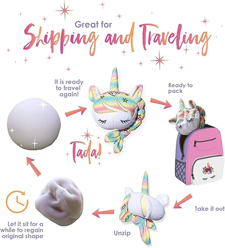 Miniatura 6 de END SOURCE UniSparkle - Peluche de unicornio esponjoso  Bonito diseño y dulce perfumado  8 pulgadas de felpa exprimible