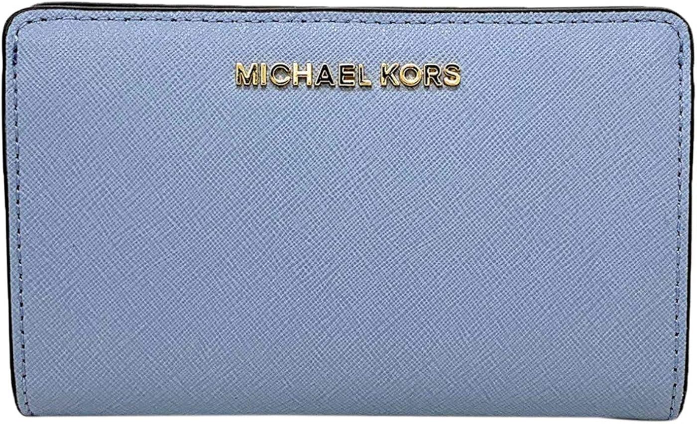 Michael Kors Jet Set Travel Slim Bifold Saffinao Leather Wallet