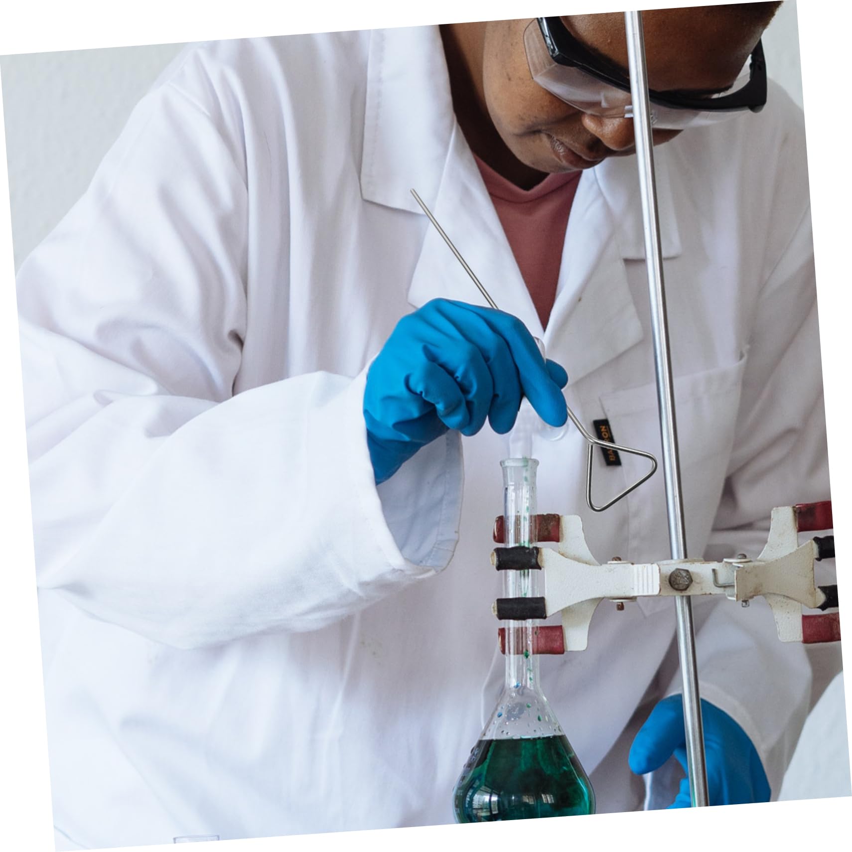 HOMOCONO Laboratory Cell Spreader Set 4pcs Metal Triangle End Coating Rods Spreaders for Cell Culture