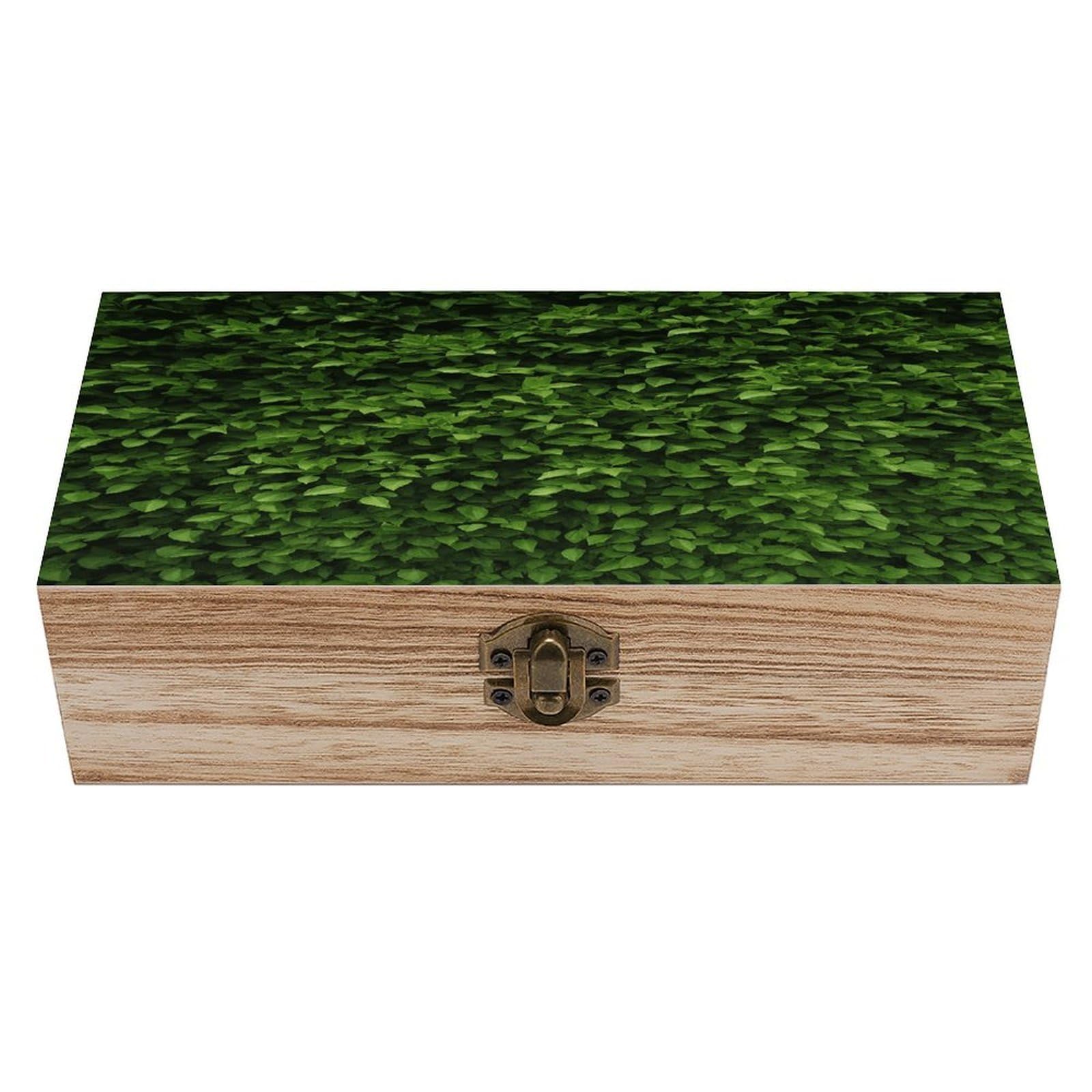 Btcowzrv Style Hedge Wooden Storage Box, Keepsake Box With Hinged And Retro Lock, Wood Jewelry Organizer For Photos & Mementos And Home Decor