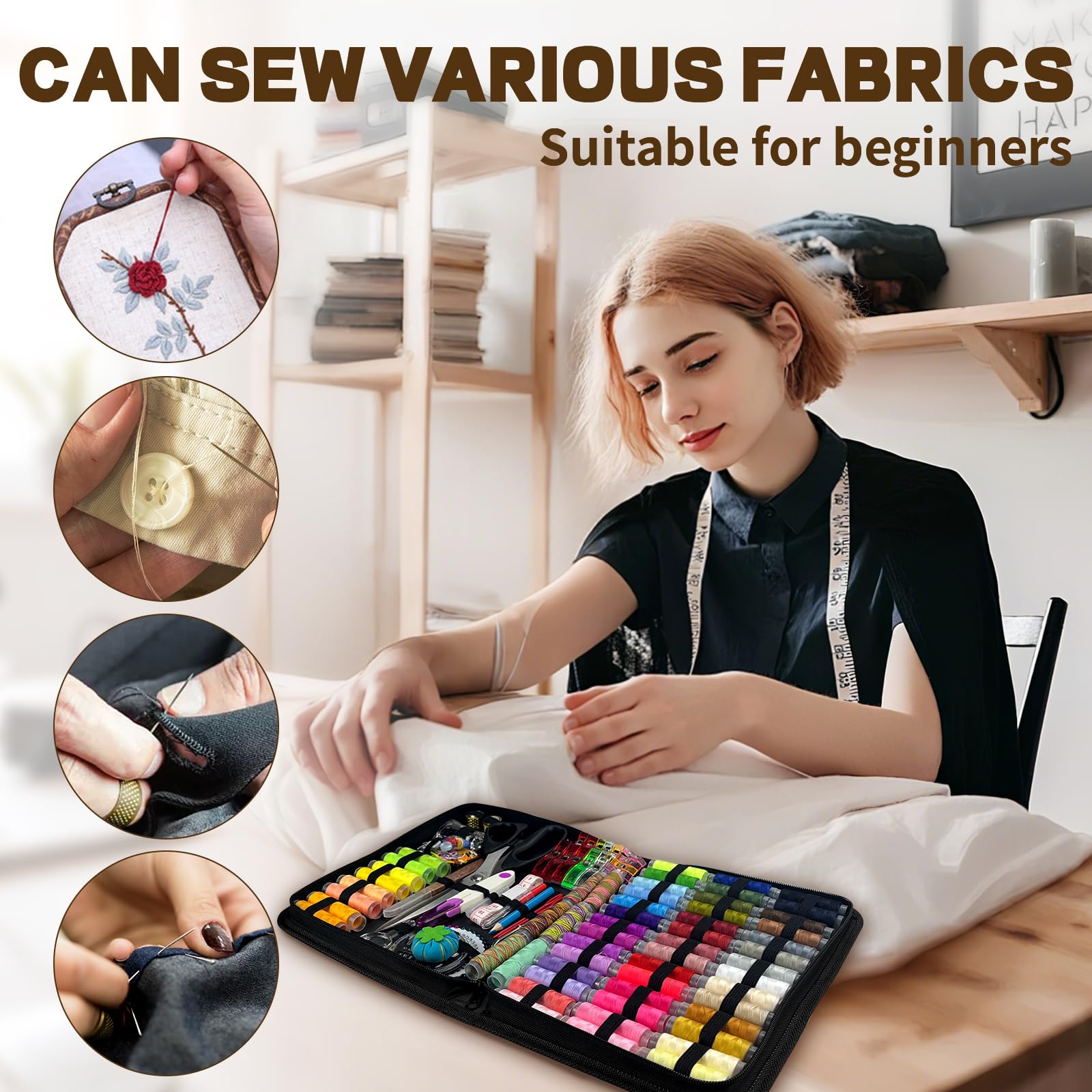 305 Pcs Sewing Kit - Beginner & Travel -5