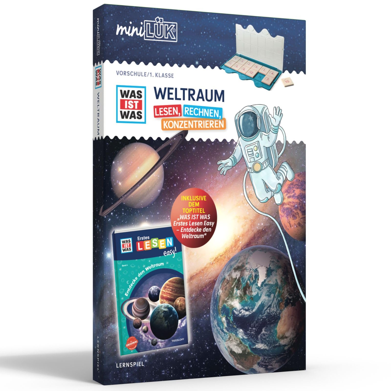 Westermann Lernwelten Gmbh Minilük: Vorschule/1. Klasse Minilük-Set Was Ist Was Weltraum ― Lesen, Rechnen, Konzentrieren (Minilük-Sets: Kasten + Übungsheft/E)