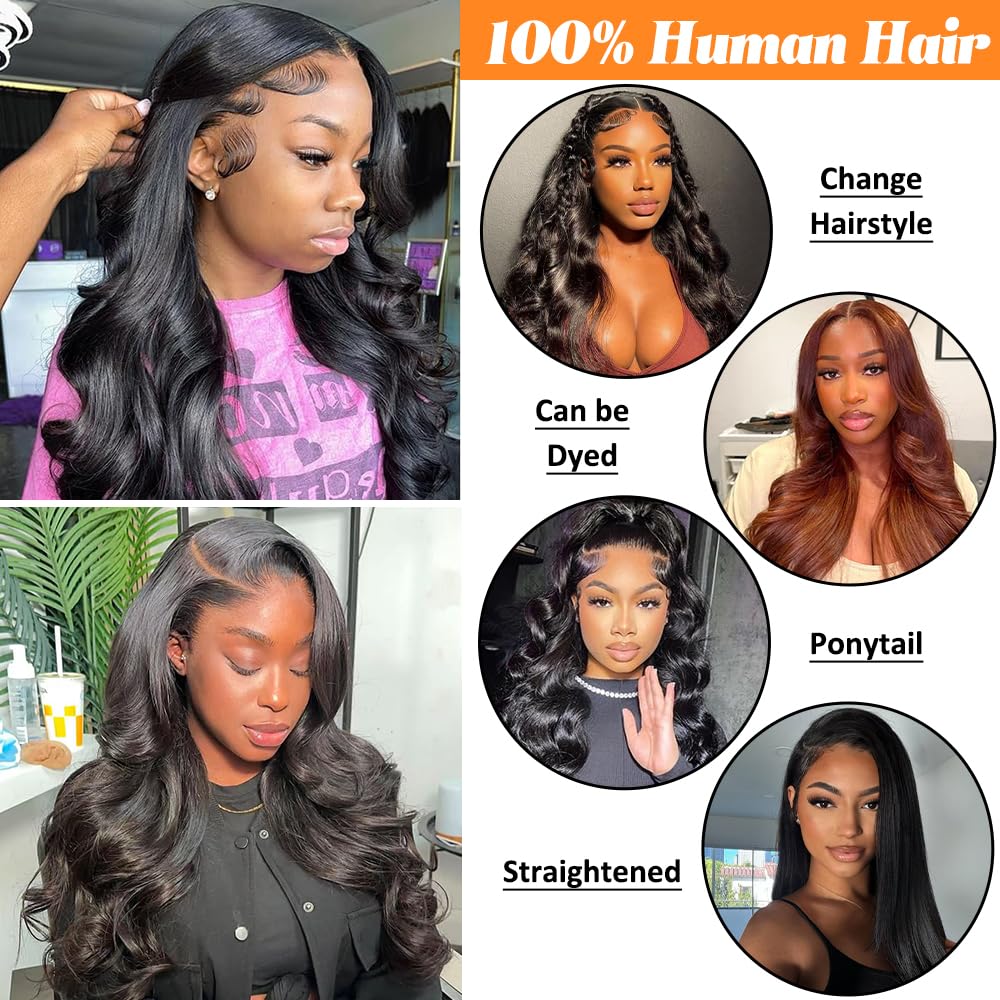 12A Human Hair Bundles 20 Inch Body Wave Bundles Human Hair 100% Unprocessed Brazilian Virgin Weave 1 Bundle Real Natural Black Wavy Human Hair Extensions 1B Bundles for Women