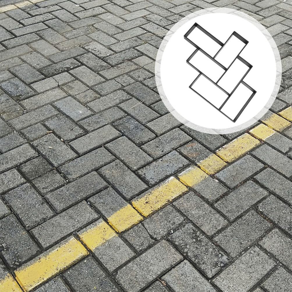 Milisten Rectangular Concrete Stepping Stone Mold 19.56X15.94In Reusable Plastic Paving Mold for DIY Garden Walkway Path Maker Outdoor Landscaping