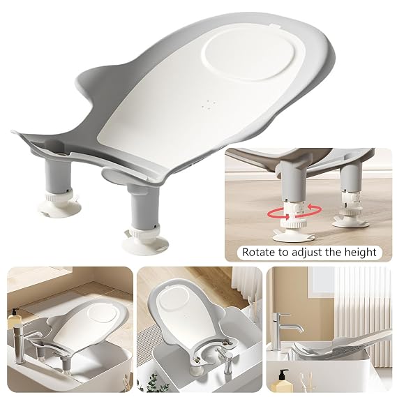 Portable Baby Bath Aid Multifunctional Infant Bath Basin Adjustable for Home Use on Counter Sink or Bathtub