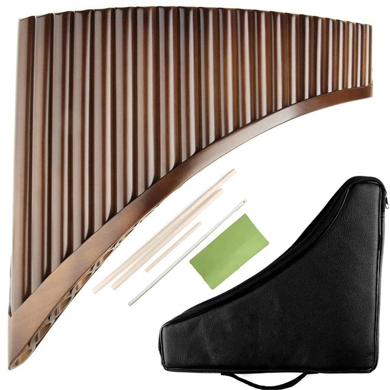 Pan Flute Instrument 22 Pipes Pan Flute C Key Pan Pipes Woodwind Instrument Bamboo Pan Flute(Right)