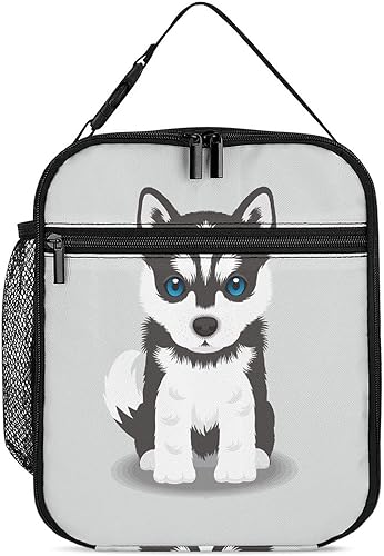 Linda bolsa de almuerzo para perros Husky para mujeres y hombres, lonchera aislada, bolsa de almuerzo reutilizable para escuela, oficina, picnic