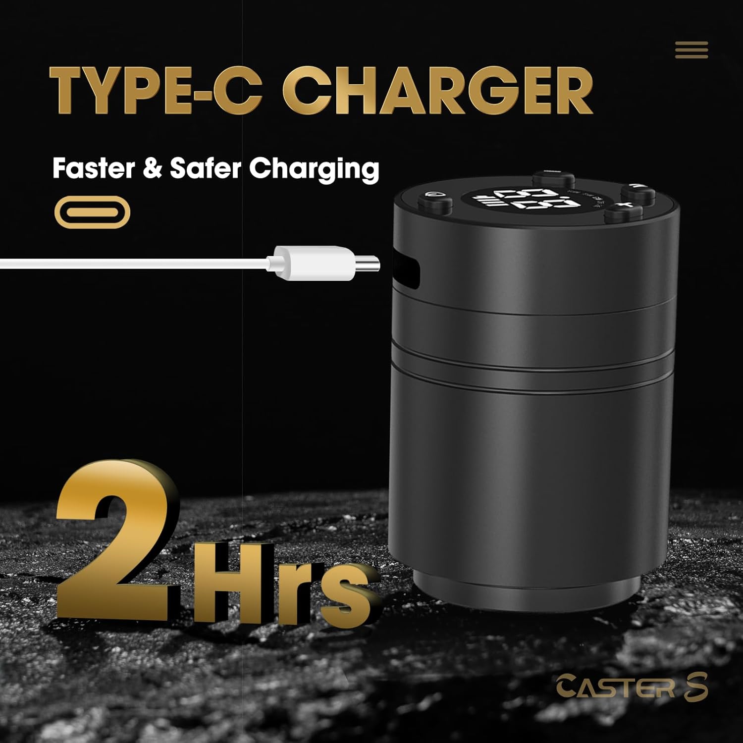 Type-C charger connection to the tattoo machine