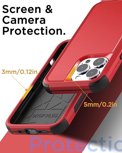 Miniatura 8 de AICase Funda resistente para iPhone 13 Pro Max12 Pro Max, resistente de 3 capas de protección de grado militar, a prueba de golpes y caídas para