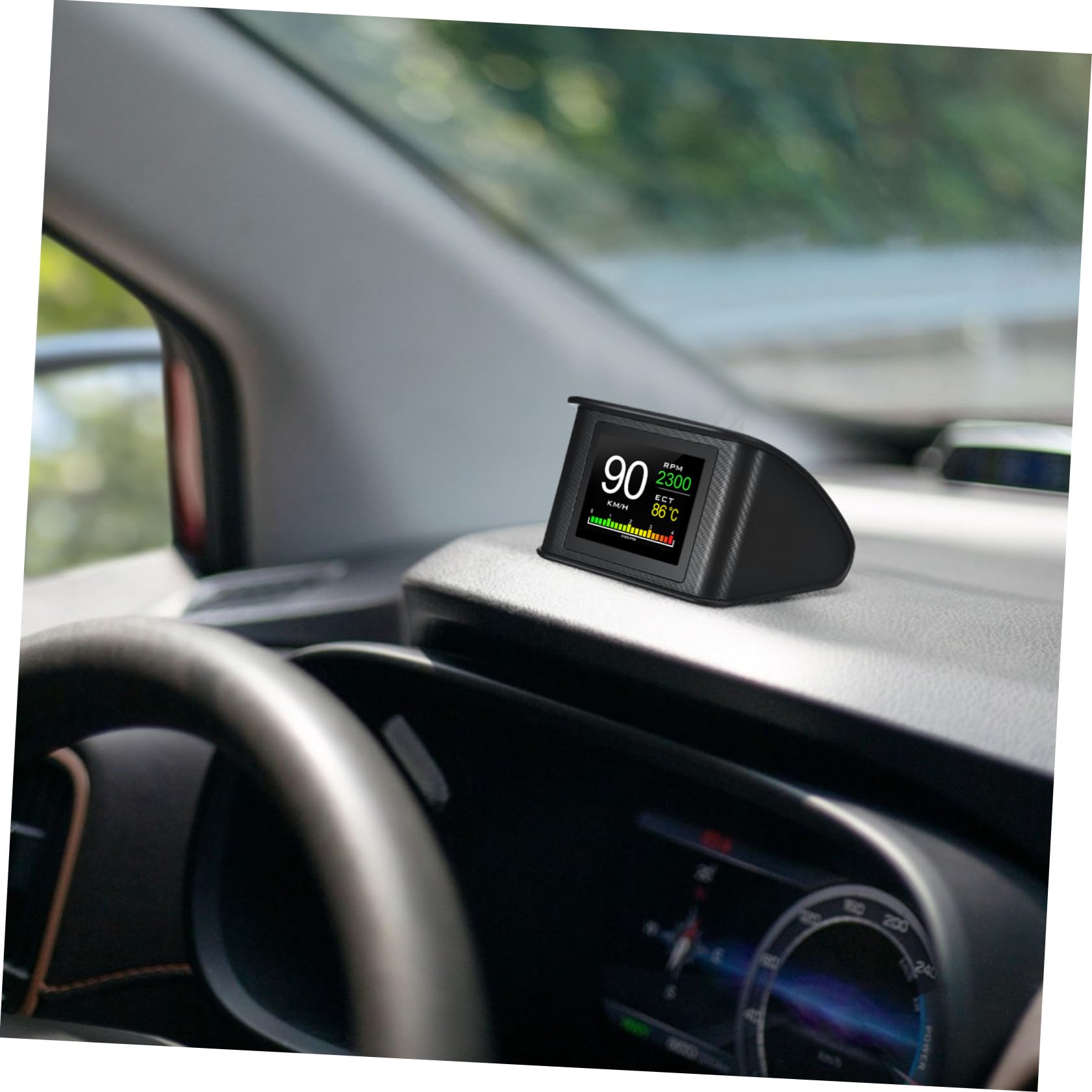 Display Head-up Digitale per Auto in Abs e Pc, Monitor di Velocità | Navigazione e Informazioni di Guida, per Viaggi e Tragitti Lunghi, Portatile con Lcd