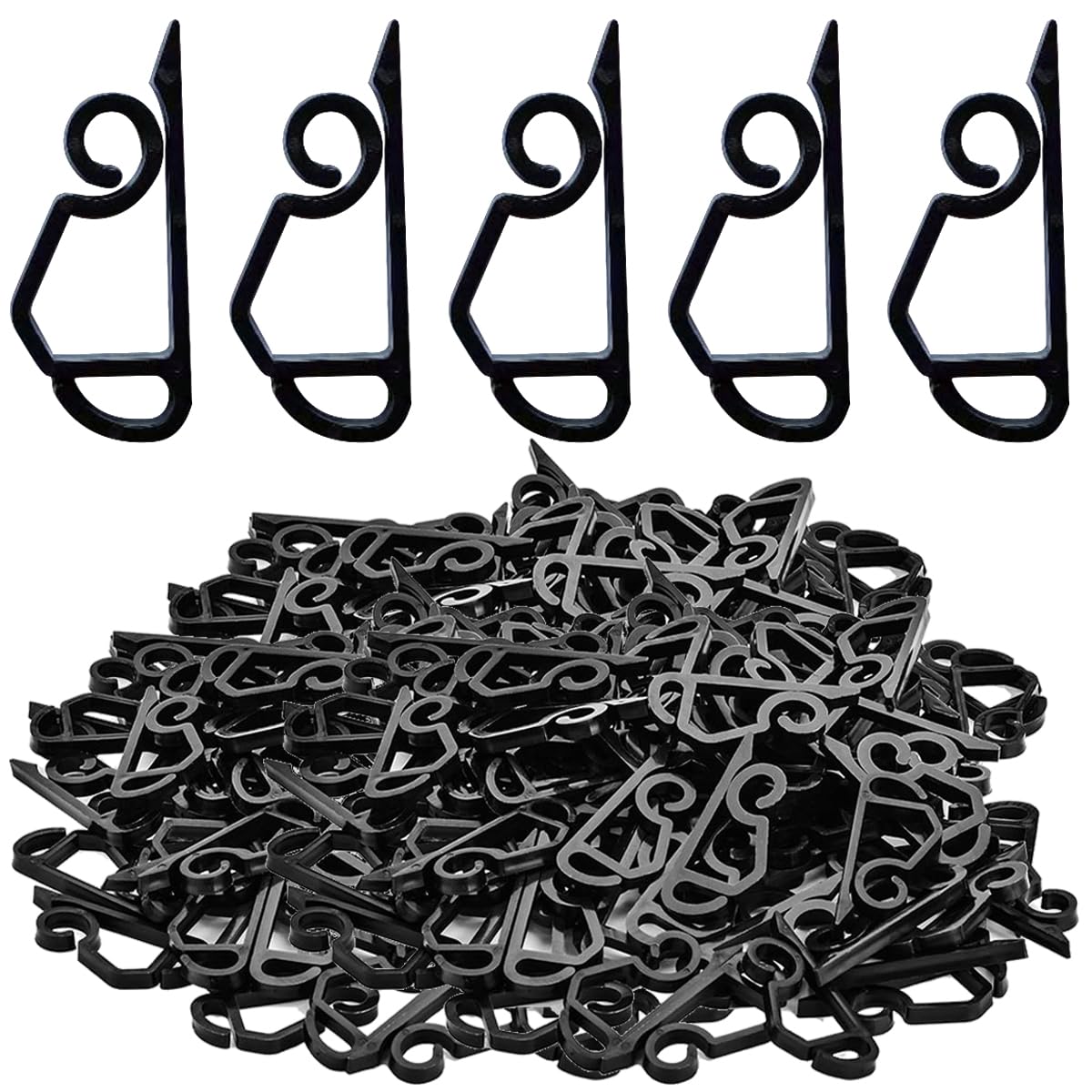 120PCS Christmas Light Clips Hanging Gutter Hooks for Outdoor String Lights Xmas Holidays New Years Decoration