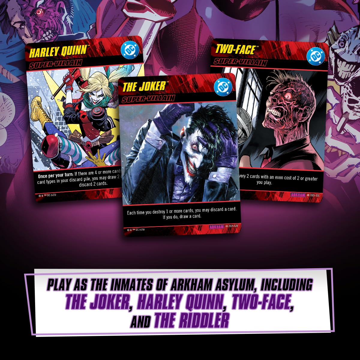 Cryptozoic | DC DBG Arkham Asylum | Jeu De Cartes Deck-Building avec Nouvelles Mécaniques Et Contenu Promo | 2-4 Joueurs | 60 Minutes