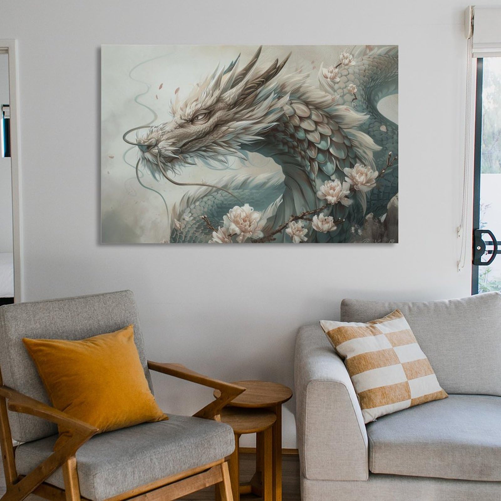 Amazon.co.jp: 絵画 獰猛なドラゴン アートパネル ポスター 超リアルな