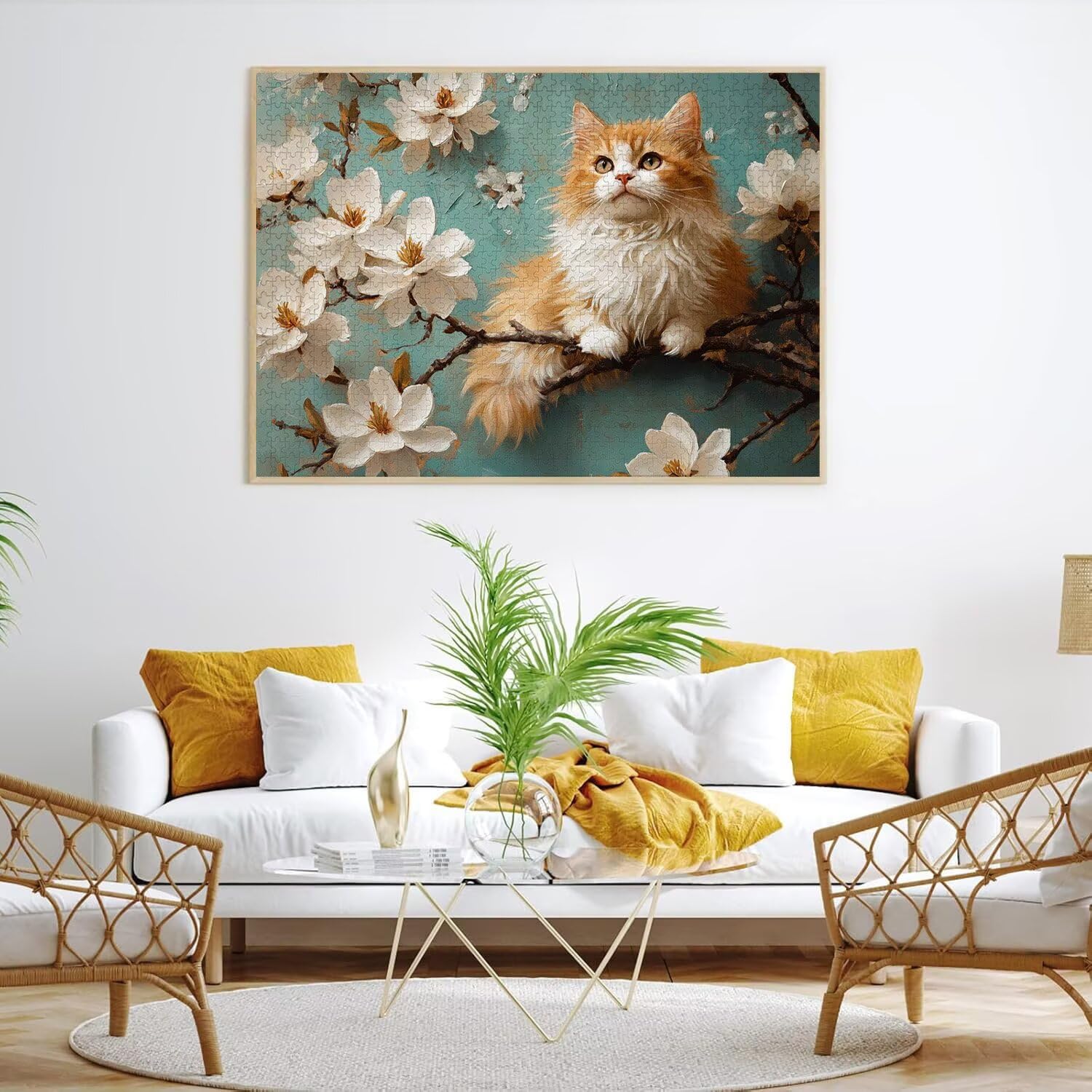 1500 sztuk puzzli dla dorosłych, gry rodzinne, kwiat kot, n-280