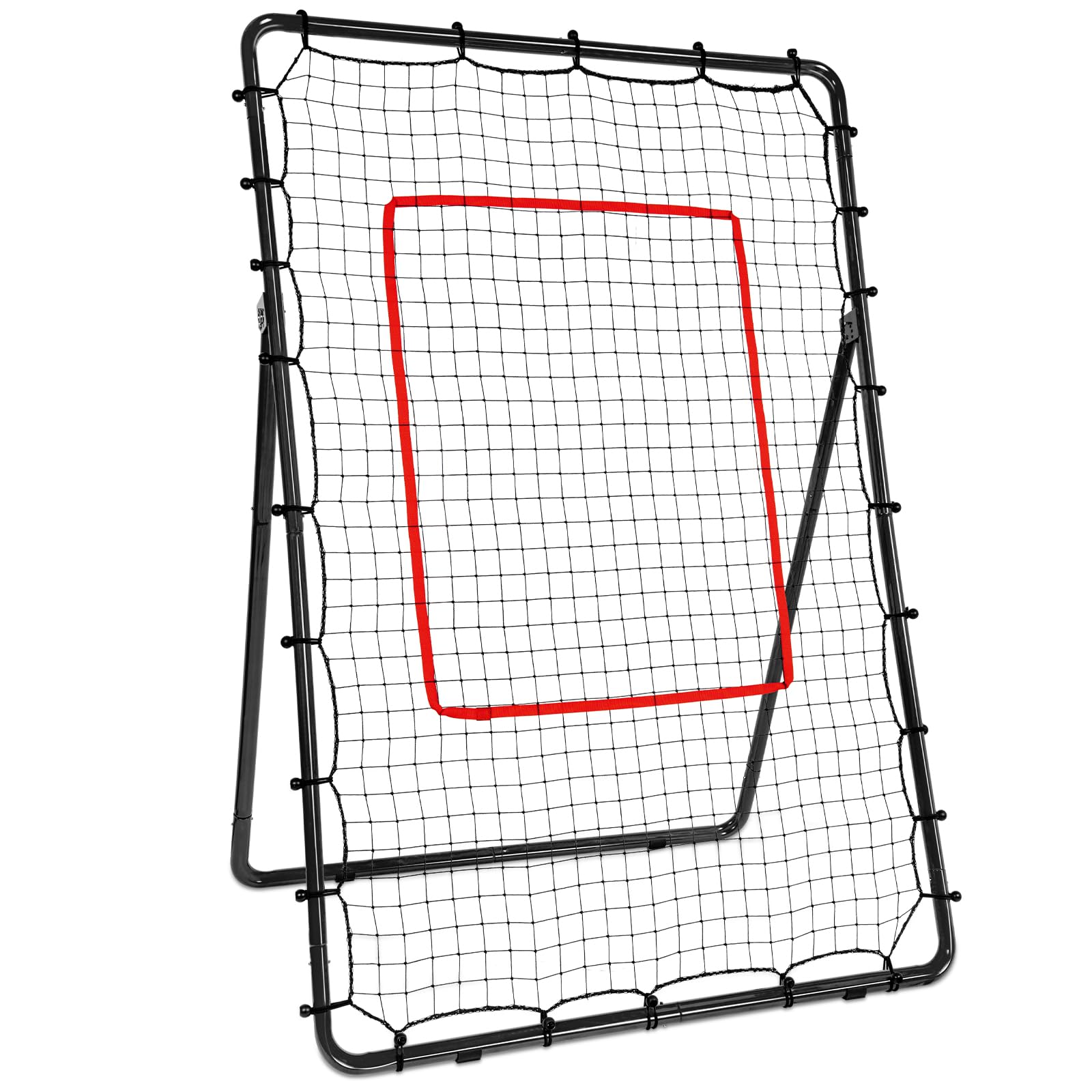 AKOZLIN Rete da rimbalzo per baseball, softball, pallavolo, lacrosse, 5 angoli regolabili, 1,8 x 1,2 m, con Strike Zone, rete da rimbalzo da baseball, con borsa per il trasporto