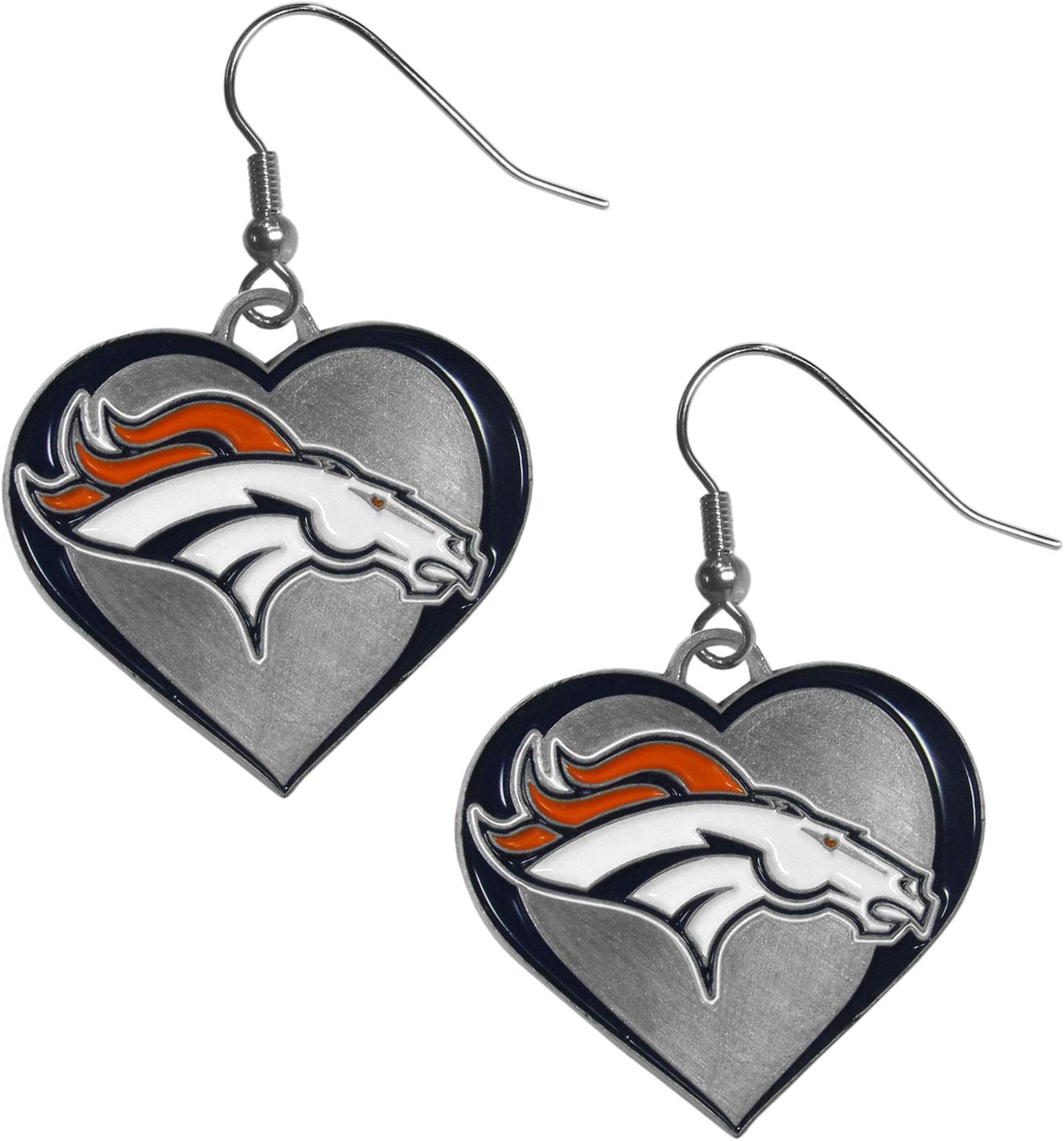 Siskiyou NFL unisex-adult Heart Dangle Earrings