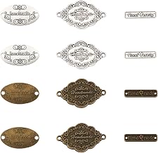 Craftdady Metal Handmade Tag Label Pendant Bead Charm for DIY Jewelry Craft