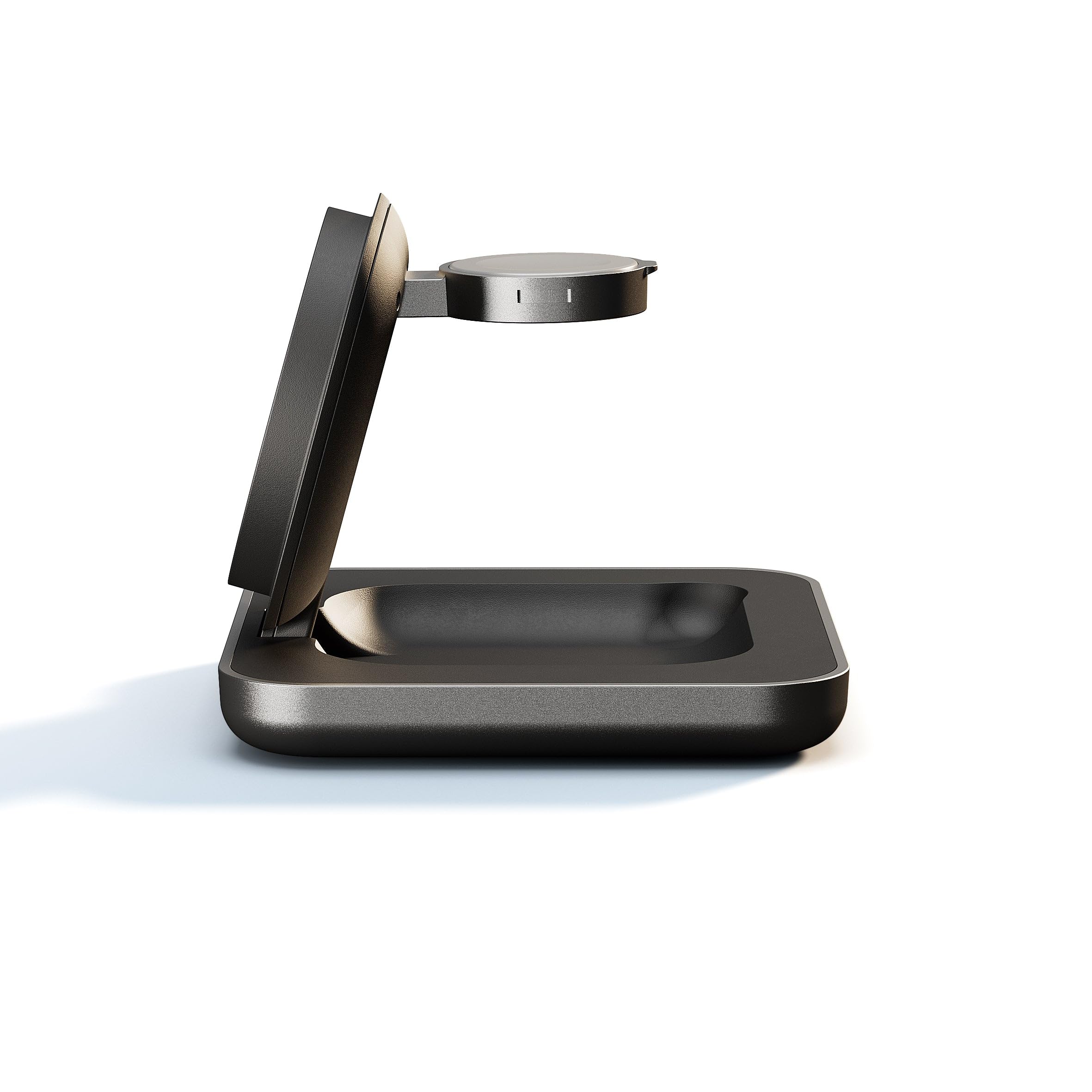 Zens Magnetic Nightstand Wireless Charger PRO 2 (2026), Nero | MagSafe & Qi 15W Wireless Charger per iPhone/Apple Watch/AirPods, Adattatore da 30 W (EU/UK/US), Cavo da 1,5 m Integrato