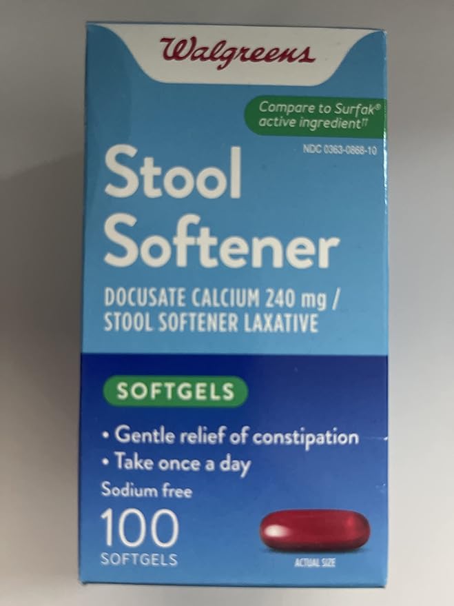 Walgreens Stool Softener Softgels, 100 ea Health & Household