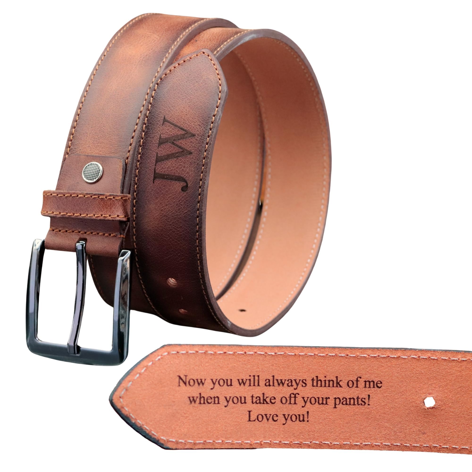 Eagle Epic Custom 100% Genuine Leather Belt for Mens Valentine's Day Gift, Handmade Personalized Engraved Classic Casual Leather Belt, Leather for Your Valentine, Anniversary, Him Men Customized Gifts