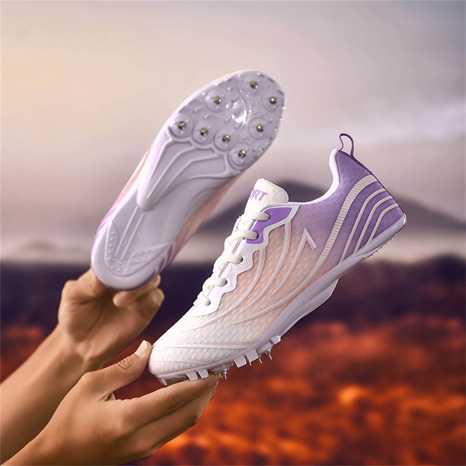 Chaussures À Pointes pour Femmes Baskets De Course pour Sprint Saut Athlétisme Athlétisme