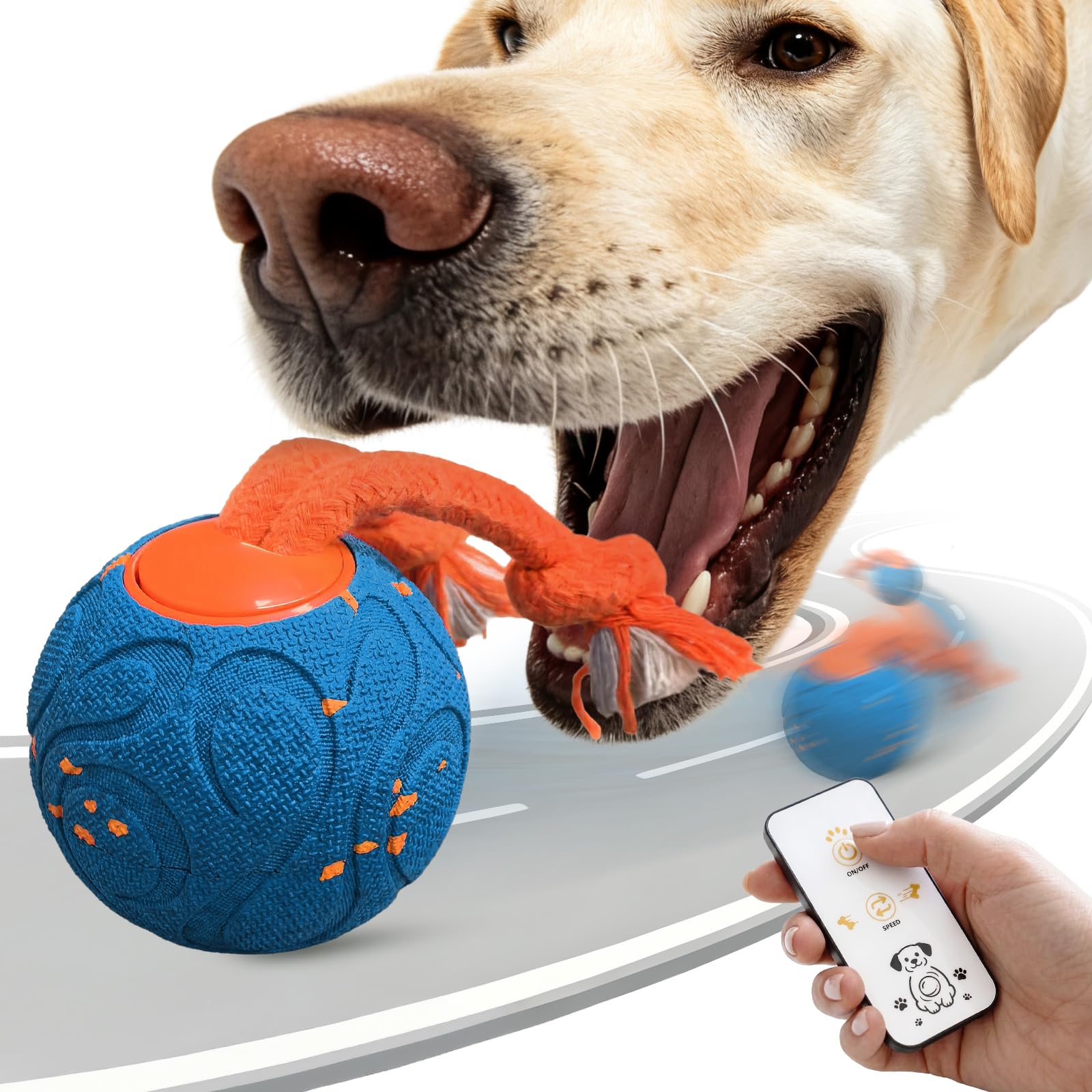 CloudValley Juguete Inteligente Interactivo para Perros con Control Remoto, Material E-TPU