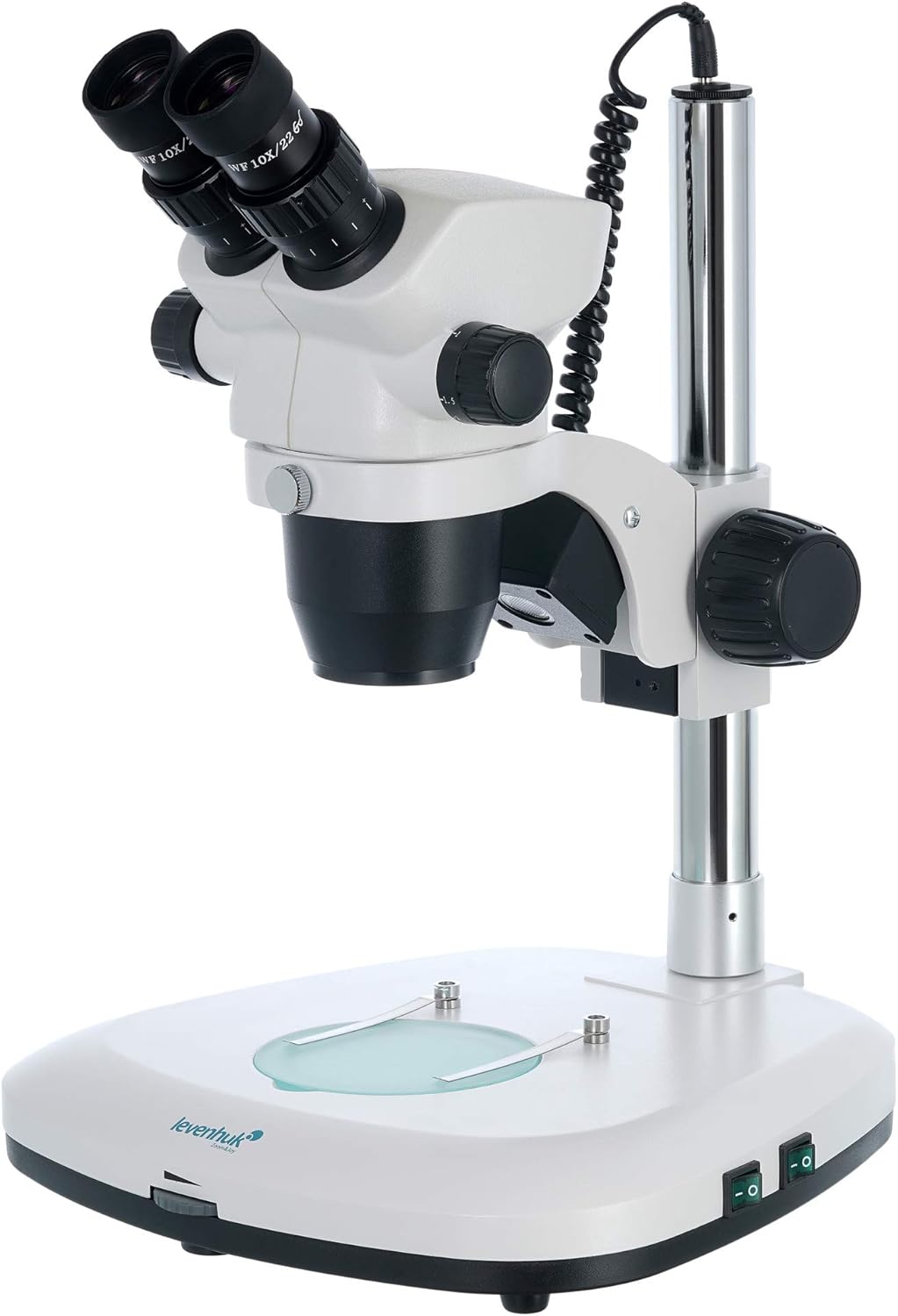 Levenhuk Zoom 1B Microscopio Estereoscópico Binocular con Rango de Ampliación de 7X–45x y Amplia Distancia de Trabajo de 23,5 cm