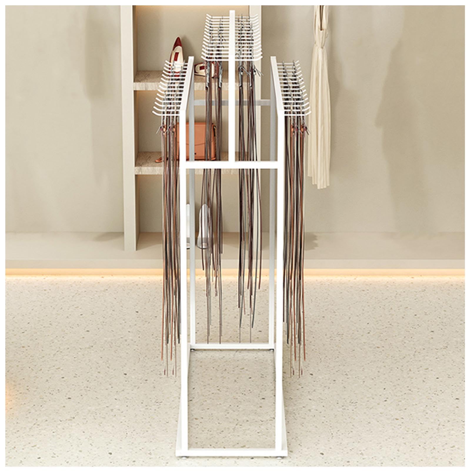 Percha para cinturón de pie, organizador de cinturón de metal, soporte de exhibición para tienda minorista, estante para corbatas, gancho para chales, estante para monedero, soporte para cinturón de