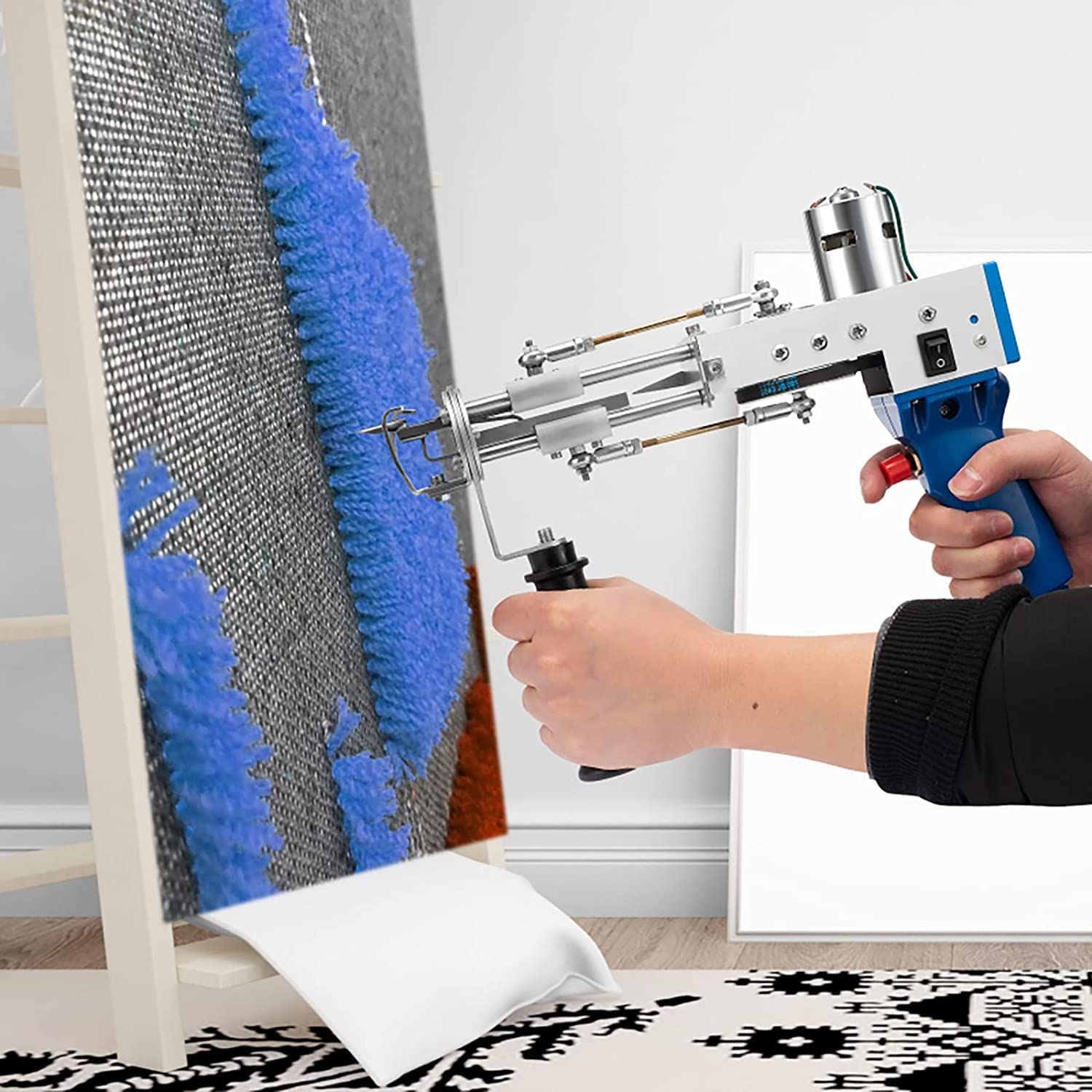 Amazon.co.jp: カットパイル付きタフティングガン、電動カーペットラグ