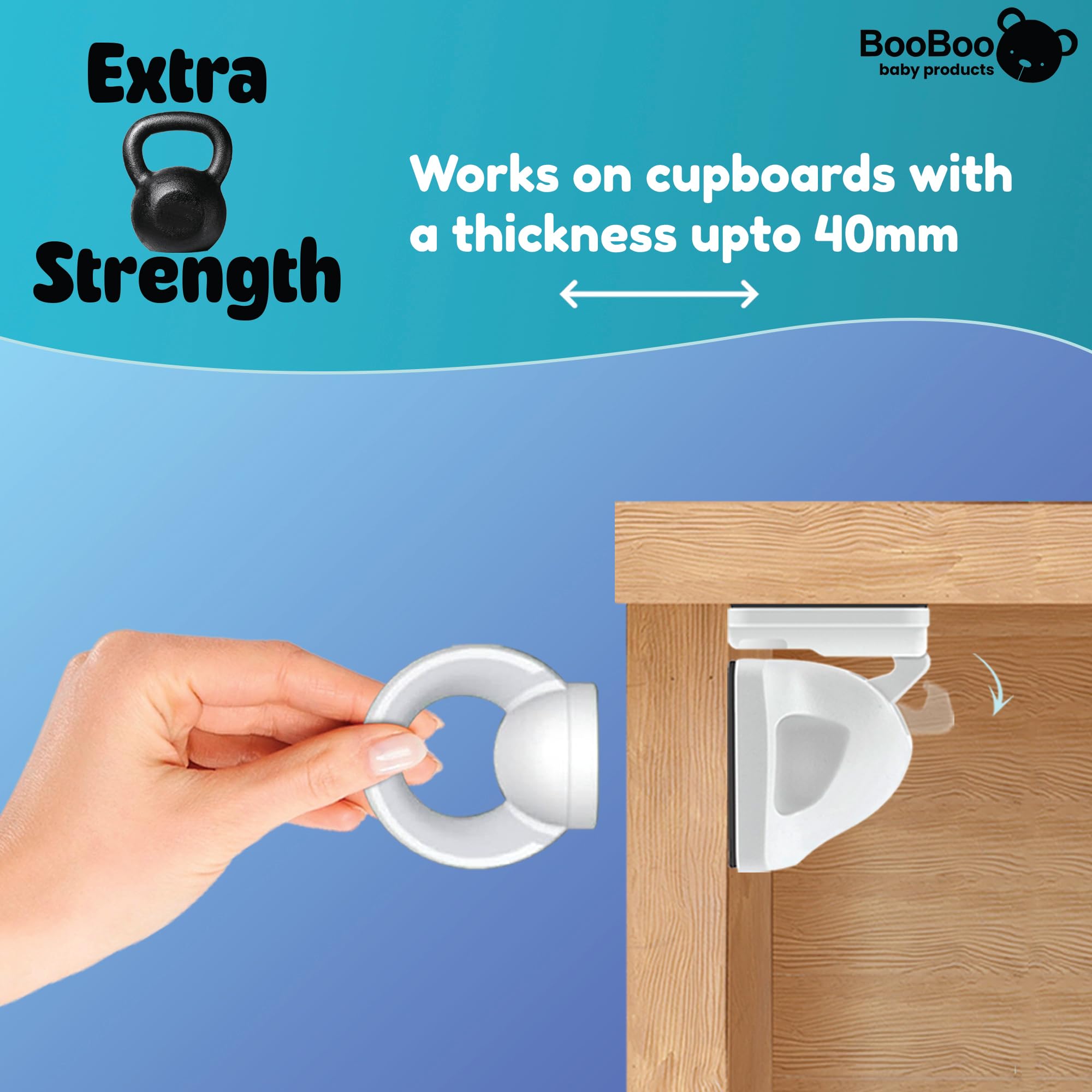 Booboo® x2 Spare Replacement Magnetic Keys Child Safety Locks for Children Baby Proofing Your Home Cabinets and Drawers with Extra Magnet Keys - Image 3