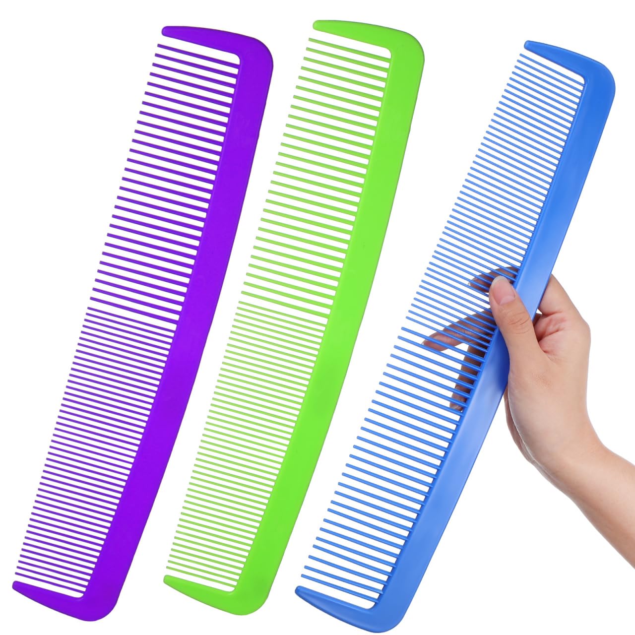 Ipetboom Giant Hair Styling Combs, 3 Pcs Funny Wide Tooth Combs for Halloween Costume Party Carnival Props Prank Supplies, Barber Tools