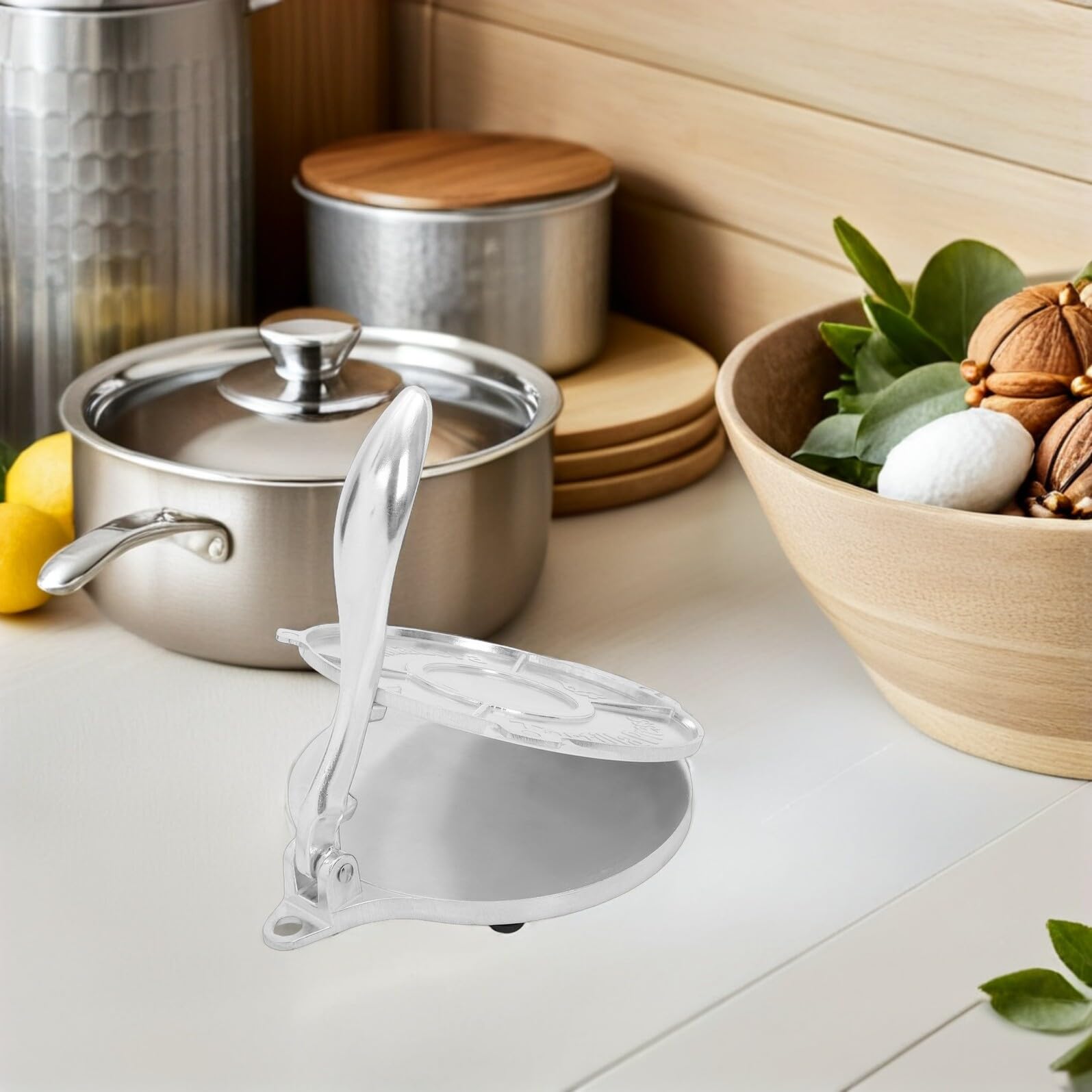 Gadpiparty Prensa de Tortillas de Aluminio con Mango Ergonómico para Masa Manual Moldes para Dumplings y Tacos Herramienta Multifuncional para Cocina