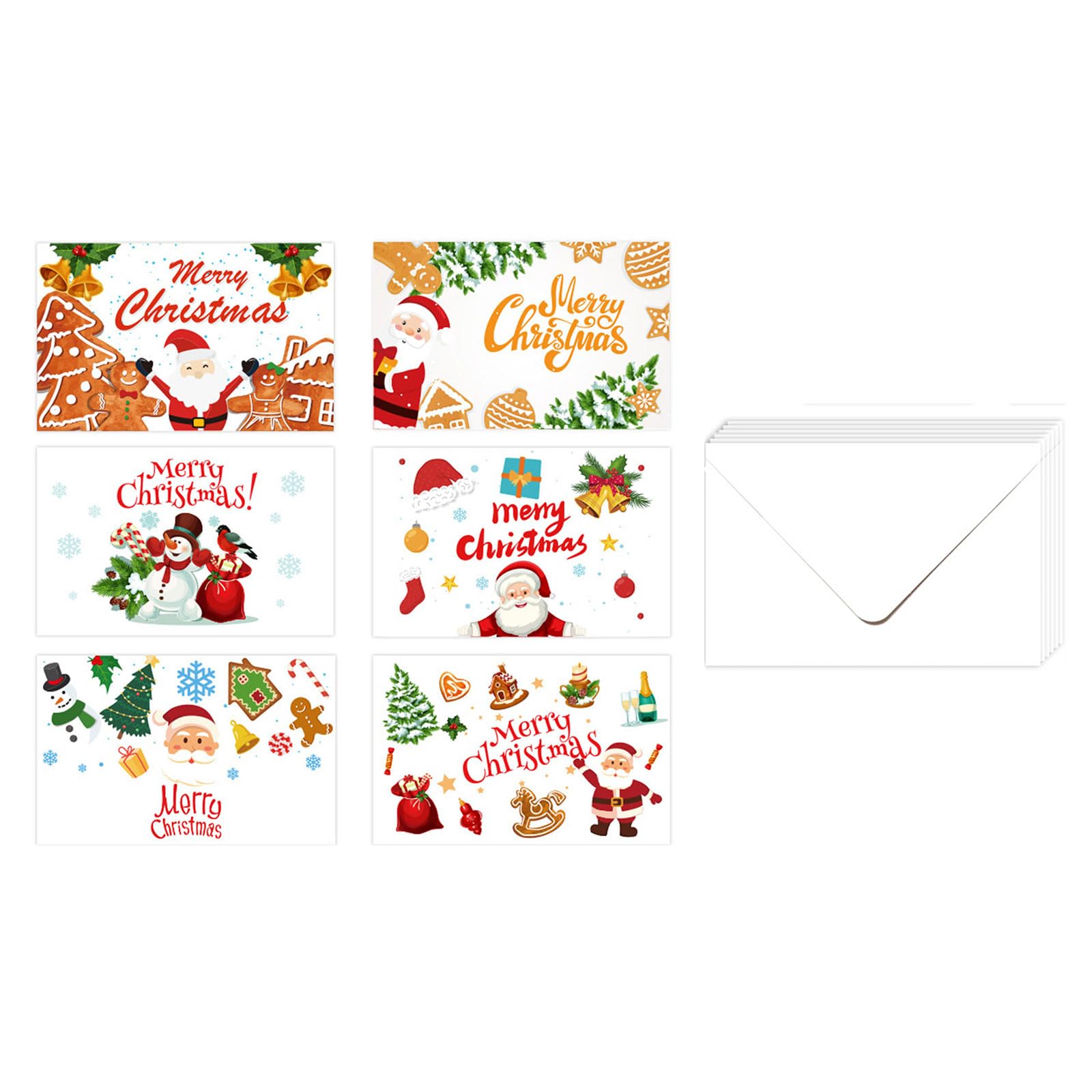Jazuaiao Sustainable Holiday Cards Recycled Paper Christmas Greetings with Festival Themes for Family Friend Recycled Paper Christmas Cards