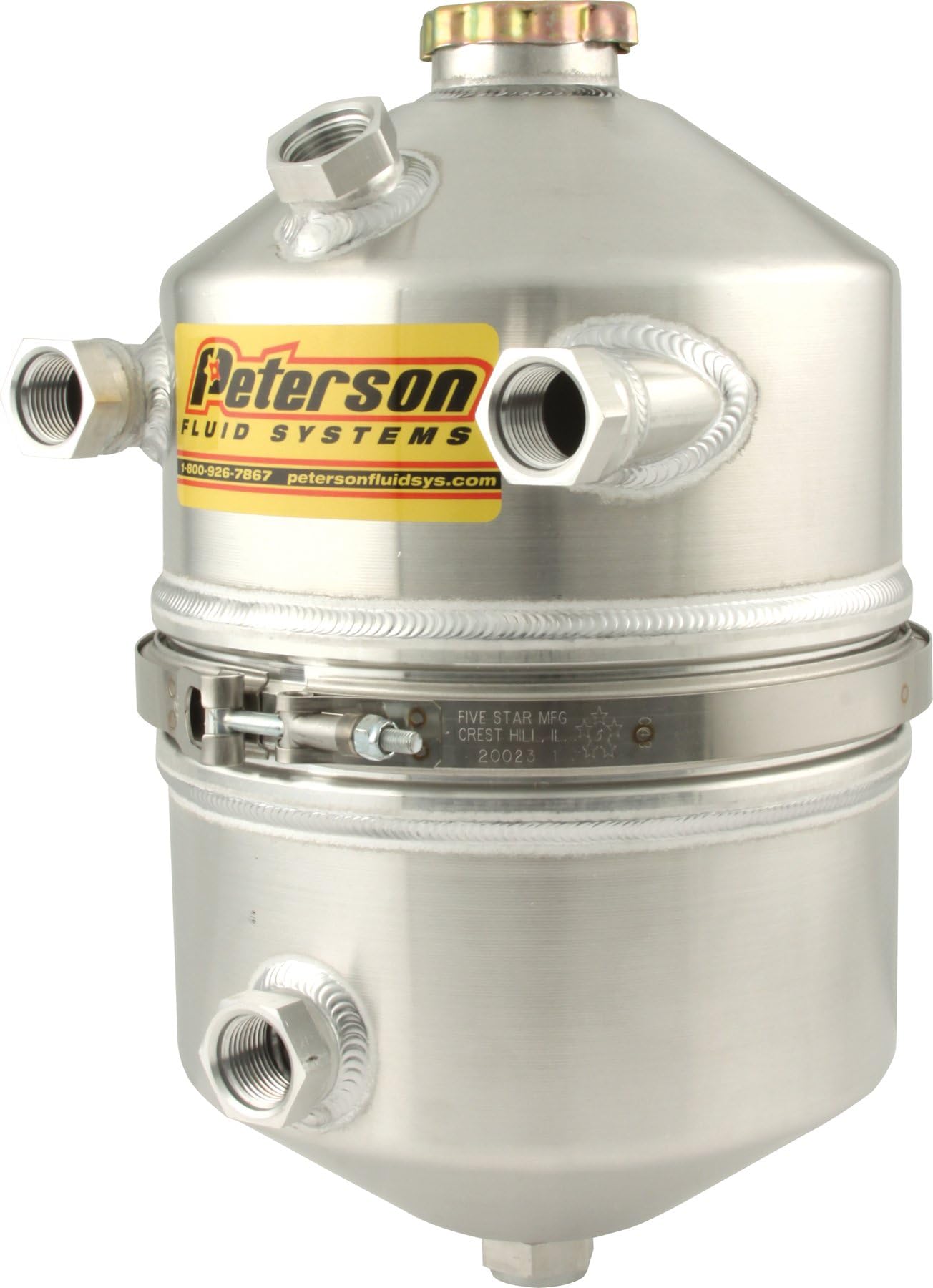 Peterson Fluid Systems 08-0010 3 Gallon Dual Inlet Oil Tank