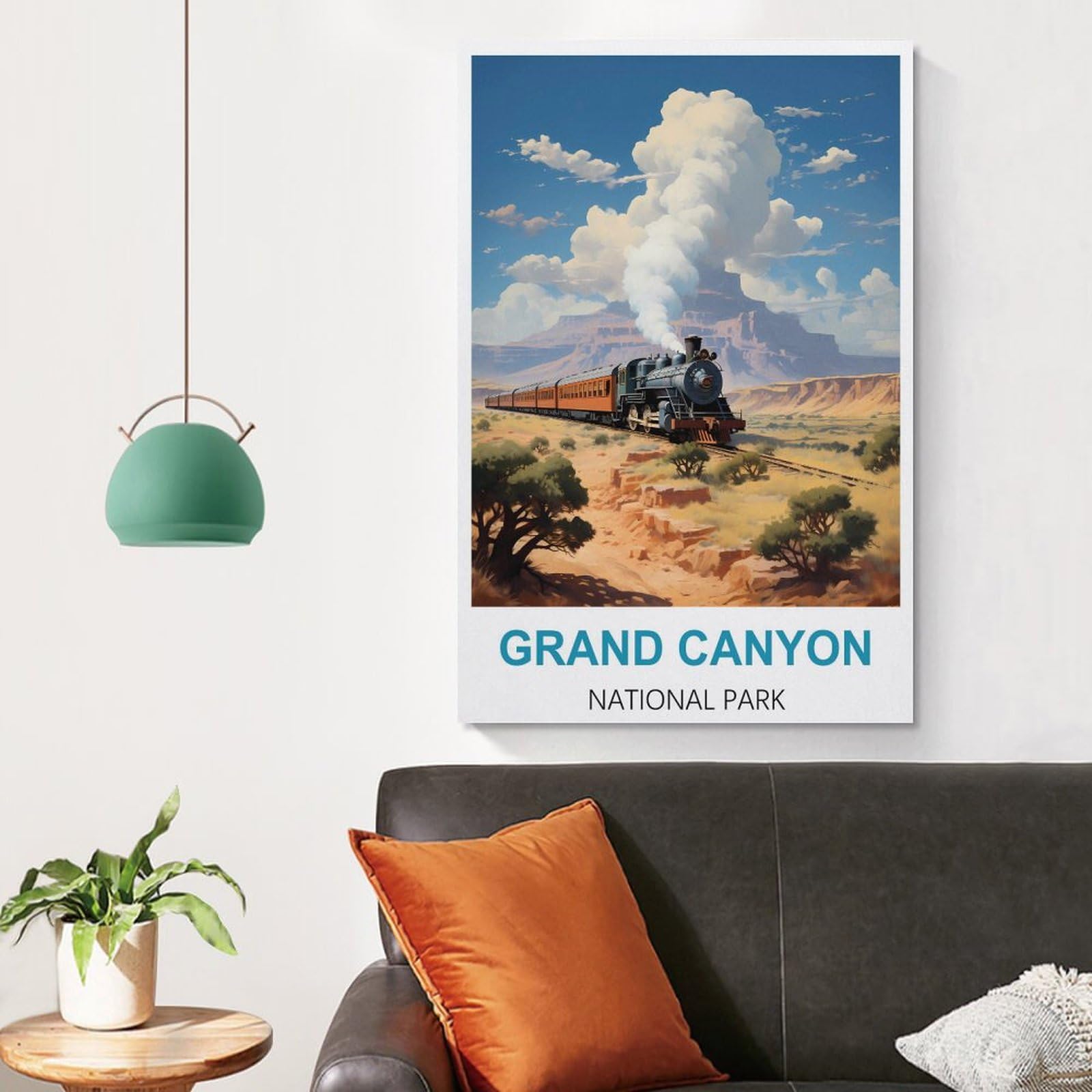 Dessin Au Trait Du Logo Du Parc National Du Grand Canyon | Vecteur Premium