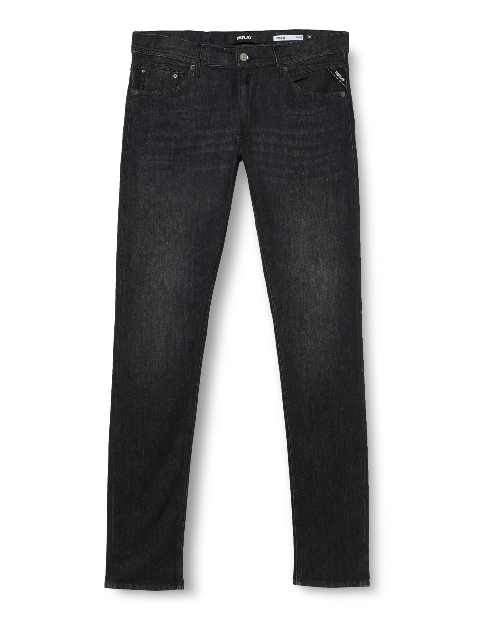 Replay Men's Jondrill Skinny Fit Jeans with Stretch, Black (Black Delavè 099), 28W / 32L