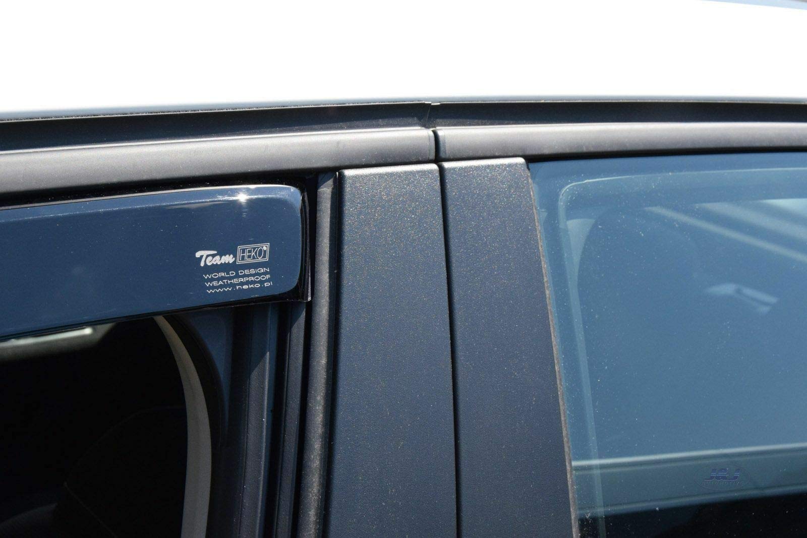 J&J AUTOMOTIVE Heko Déflecteurs d'air et de Vent pour Citroen C3 3 5P. Berline 2016-2023, Lot de 2pcs, Teintés, Avant et Arrière, Aérodynamique