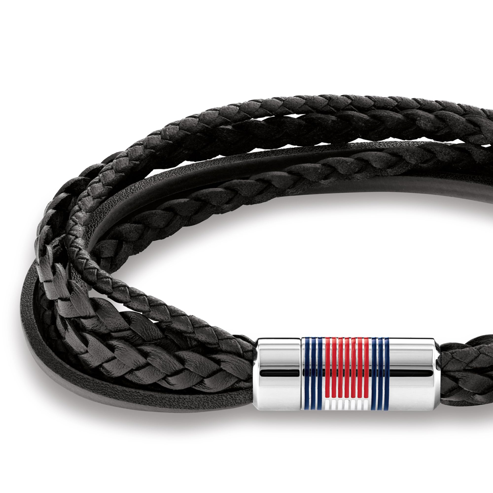 Tommy Hilfiger Biżuteria Męska Skórzana Bransoletka Czarna - 2790426