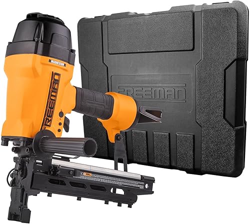 Freeman G2FS9 - Grapadora neumática de 2 generación de calibre 9 de 2 pulgadas con funda, mango en T, gancho de cinturón de metal ajustable y