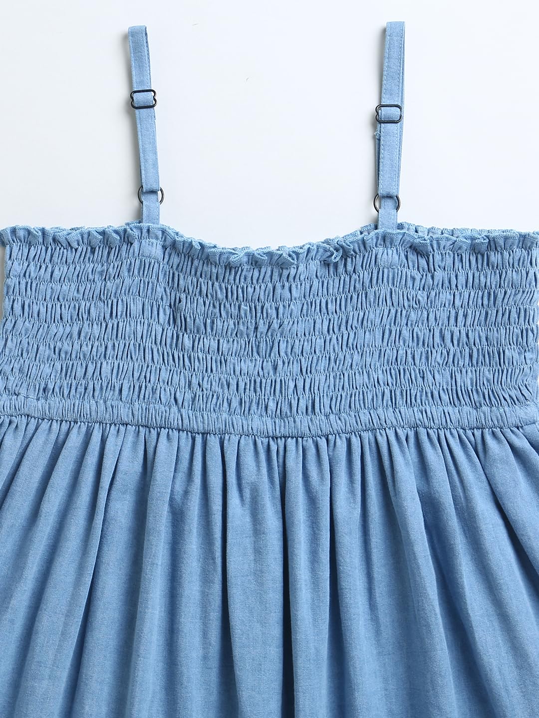 ZIP ZAP ZOOP Blue Sleeveless Bottom Embroidery Girls Summer Dress | 8-9 Years 1