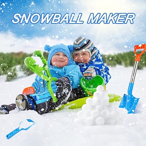 Miniatura 5 de TOYANDONA 9 piezas de fabricantes de bolas de nieve juguetes de nieve de invierno juguetes de juego de nieve al aire libre kit de herramientas para