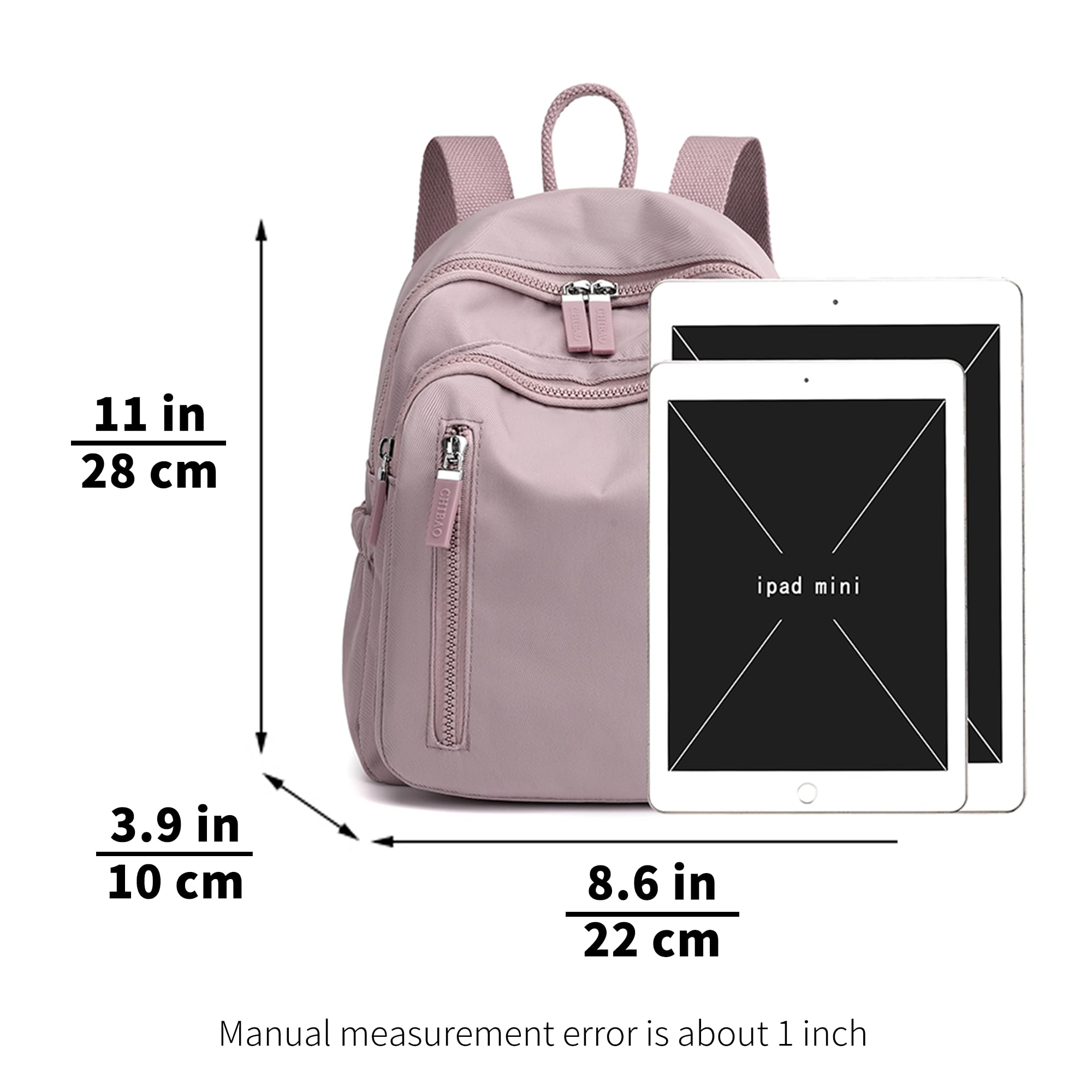 Kakarin Choyx Cute Mini Backpack for Women - Nylon Small Travel Bag (Light Purple)