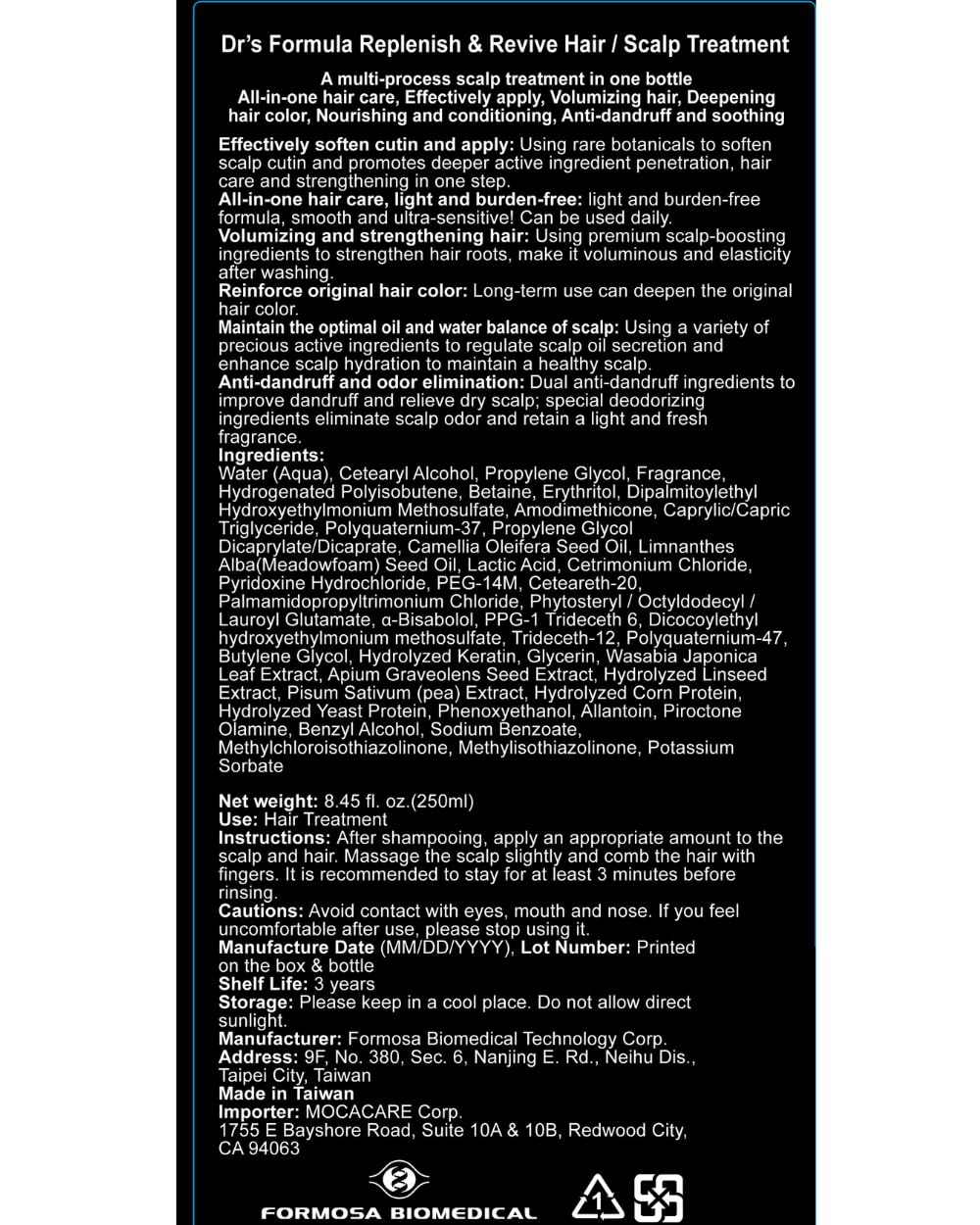 Dr's Formula Nourishing Hair Conditioner, Scalp Care Conditioner for Dry & Mature Hair, Volumizing & Moisturizing Formula for Daily Use, 8.45 fl oz - Image 8