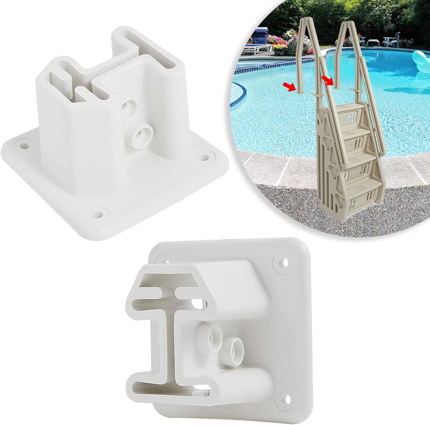 Pool Ladder Flanges for Heavy Duty Resin inPool above